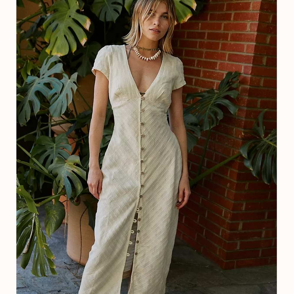 Free People New in Town Midi Dress L